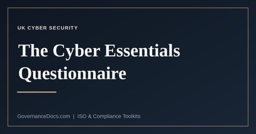 The Cyber Essentials questionnaire explained