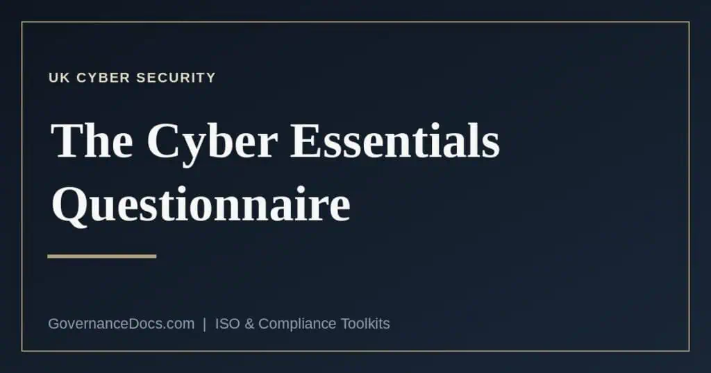 The Cyber Essentials questionnaire explained