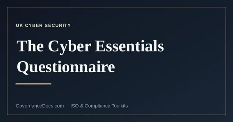 The Cyber Essentials questionnaire explained