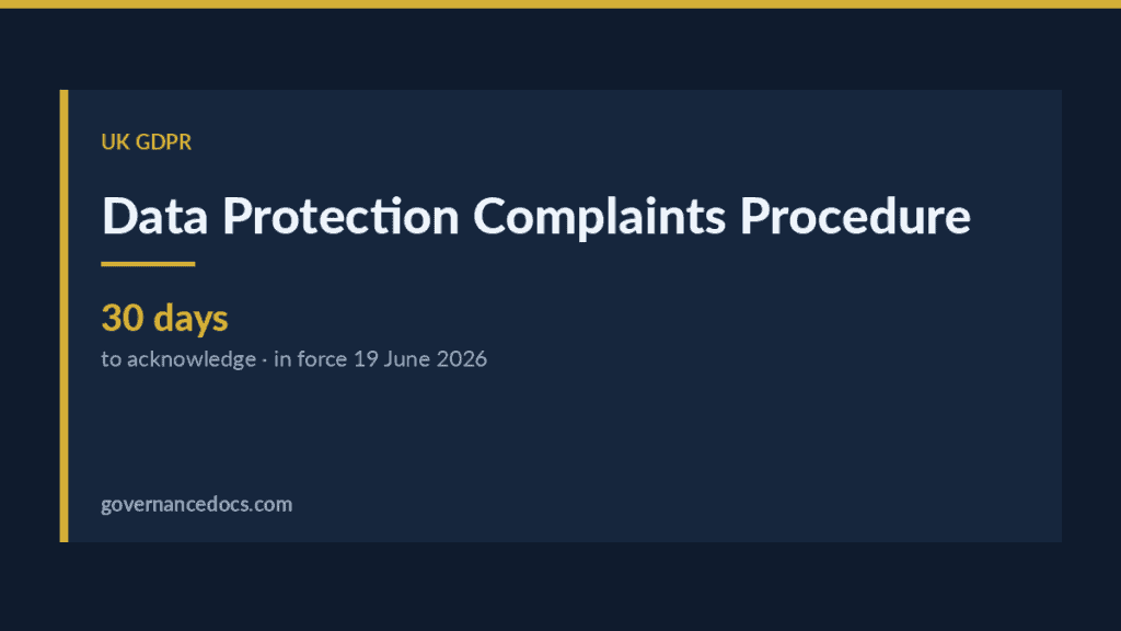data protection complaints procedure — Data Protection Complaints Procedure: The Section 164A Duty From June 2026