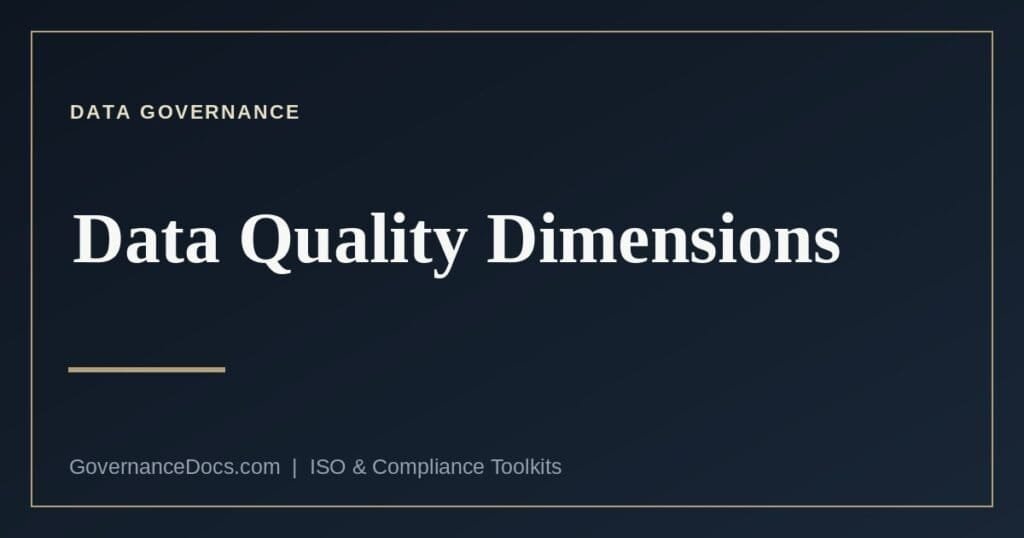 The six DAMA data quality dimensions