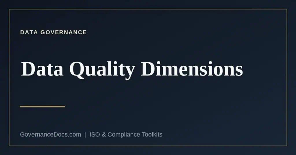 The six DAMA data quality dimensions