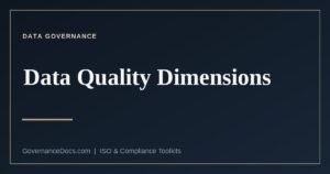 The six DAMA data quality dimensions