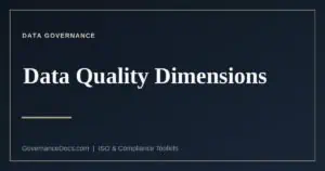 The six DAMA data quality dimensions