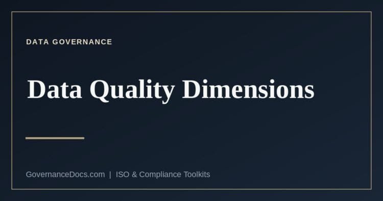 The six DAMA data quality dimensions