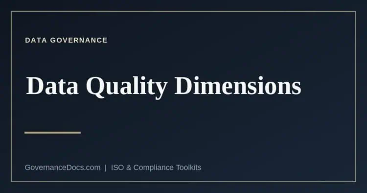 The six DAMA data quality dimensions
