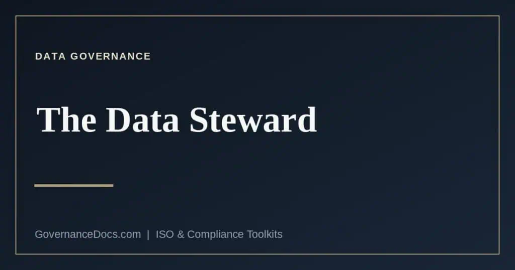 The data steward role explained