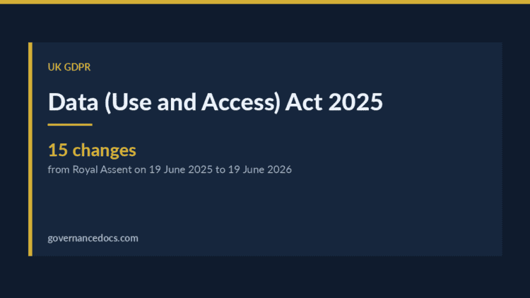 Data (Use and Access) Act 2025 — Data (Use and Access) Act 2025: Every Data Protection Change, Dated