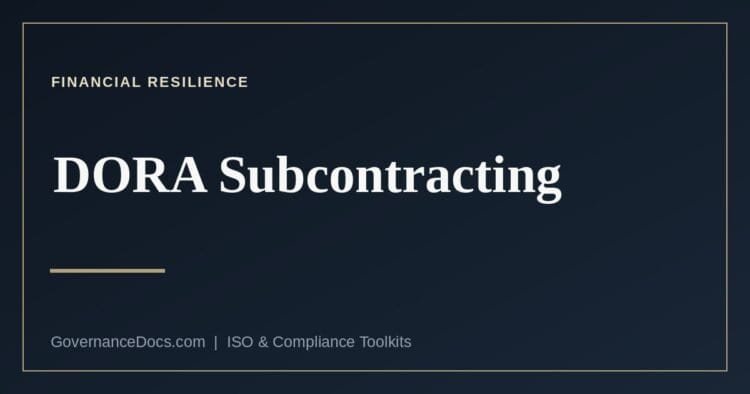 DORA subcontracting and the 2025 RTS