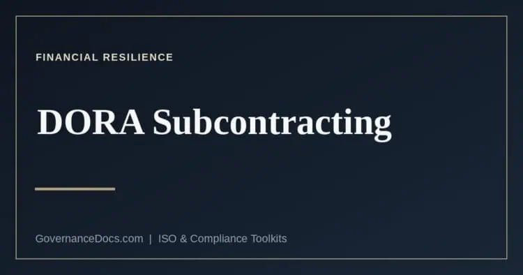 DORA subcontracting and the 2025 RTS