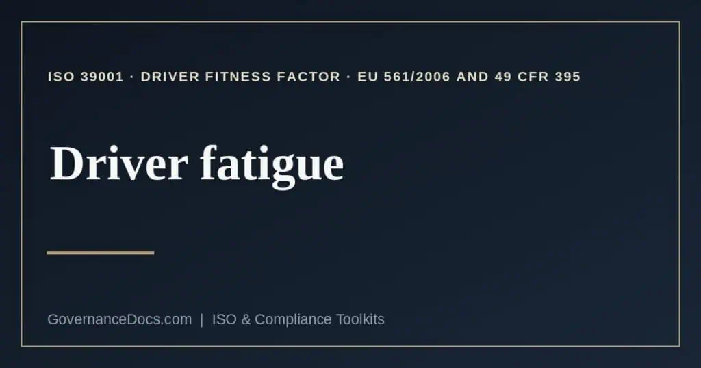driver fatigue explained