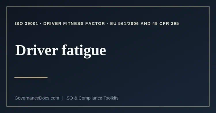 driver fatigue explained
