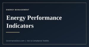 Energy performance indicators and energy baselines under ISO 50001
