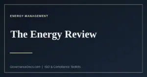 The ISO 50001 energy review