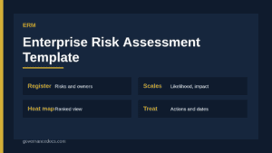 Enterprise risk assessment template infographic
