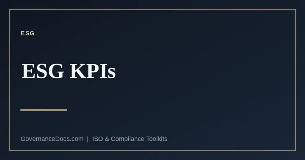 ESG KPIs explained