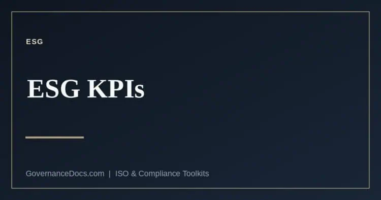 ESG KPIs explained