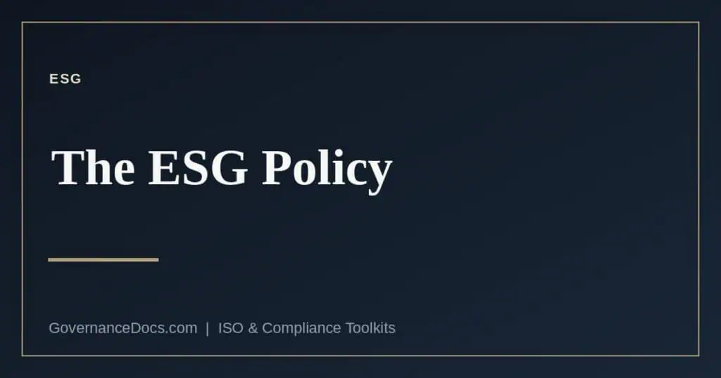 ESG policy explained