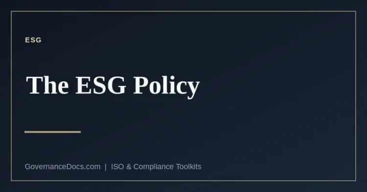 ESG policy explained