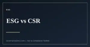 ESG vs CSR explained