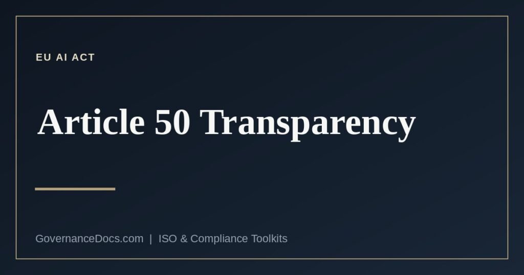 EU AI Act transparency obligations explained
