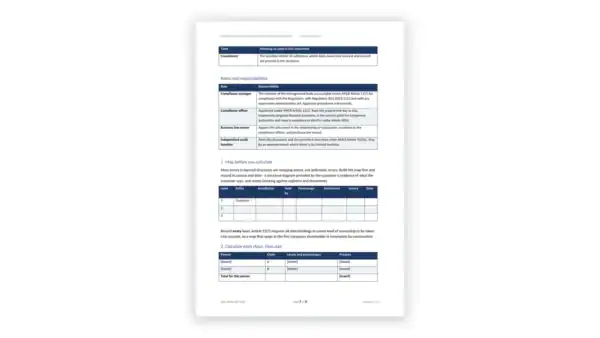 EU AMLR Toolkit sample: Complex and Layered Structures Determination Procedure