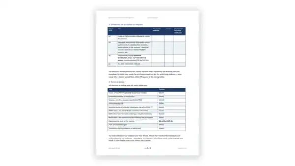 EU AMLR Toolkit sample: Reliance Process and Agreement Template