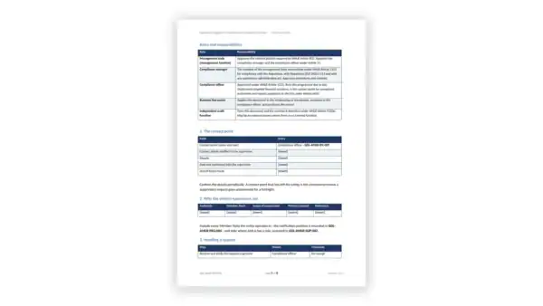 EU AMLR Toolkit sample: Supervisory Engagement and Information Request Procedure