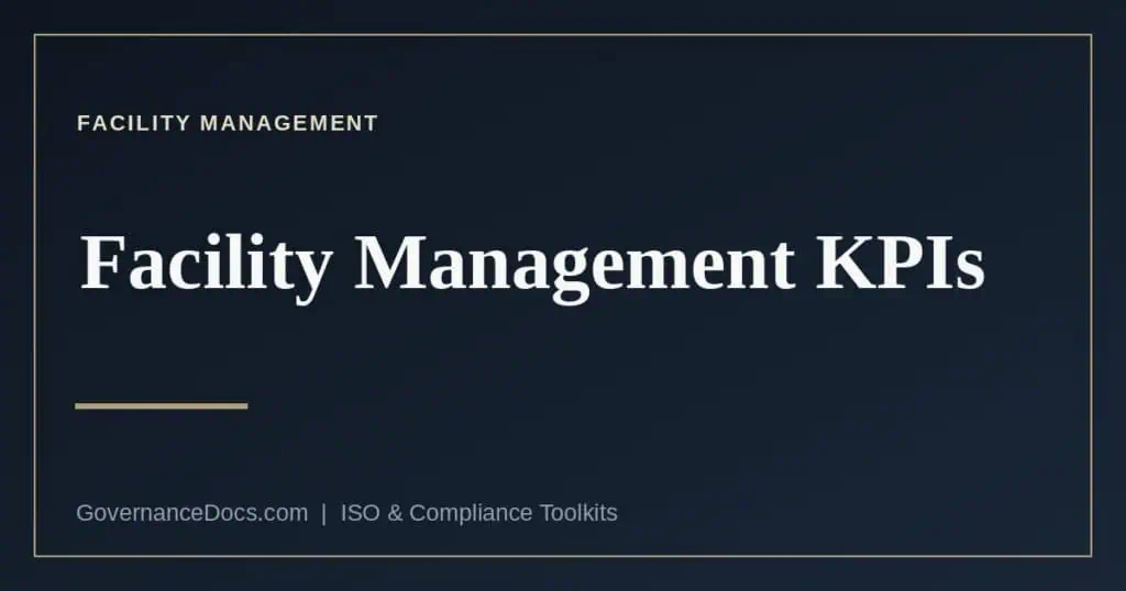 Facility management KPIs and what they measure
