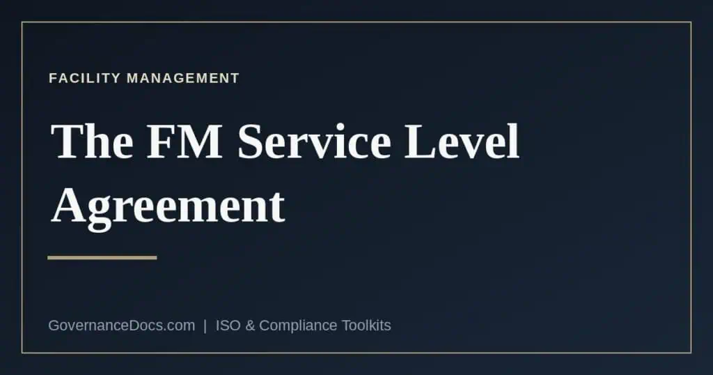 The facility management SLA explained