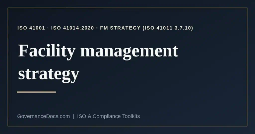 facility management strategy explained