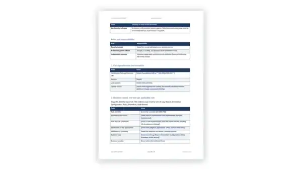 FedRAMP Toolkit sample: Security Decision Record