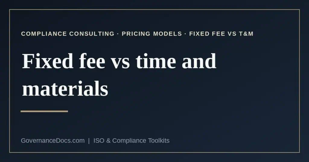 fixed fee vs time and materials explained
