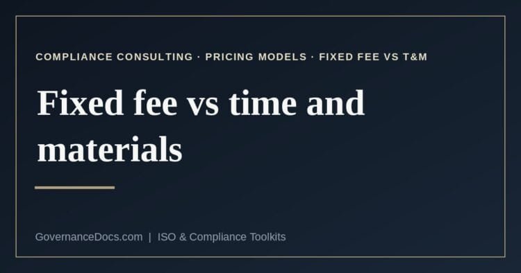 fixed fee vs time and materials explained