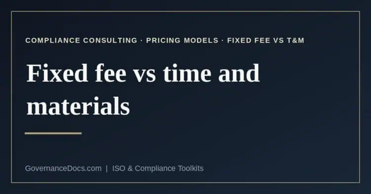 fixed fee vs time and materials explained