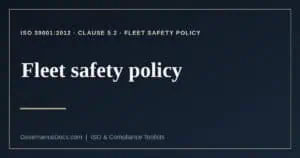 fleet safety policy explained