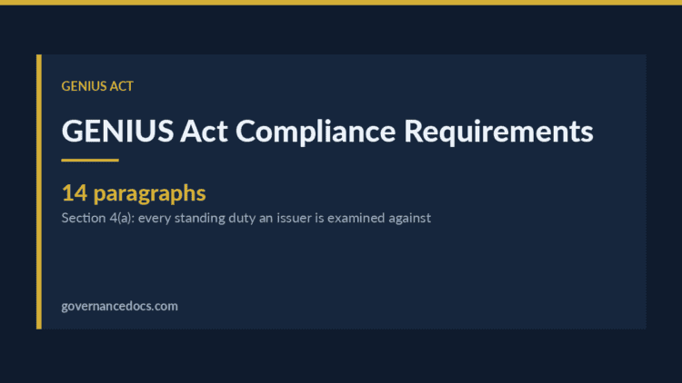 GENIUS Act compliance requirements — GENIUS Act Compliance Requirements: The Essential Section 4 Guide