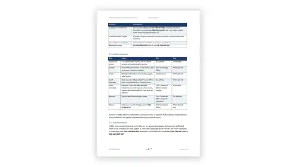 GENIUS Act Toolkit sample: GDL-GEN-RSK-010 - Business Continuity and Incident Response Plan
