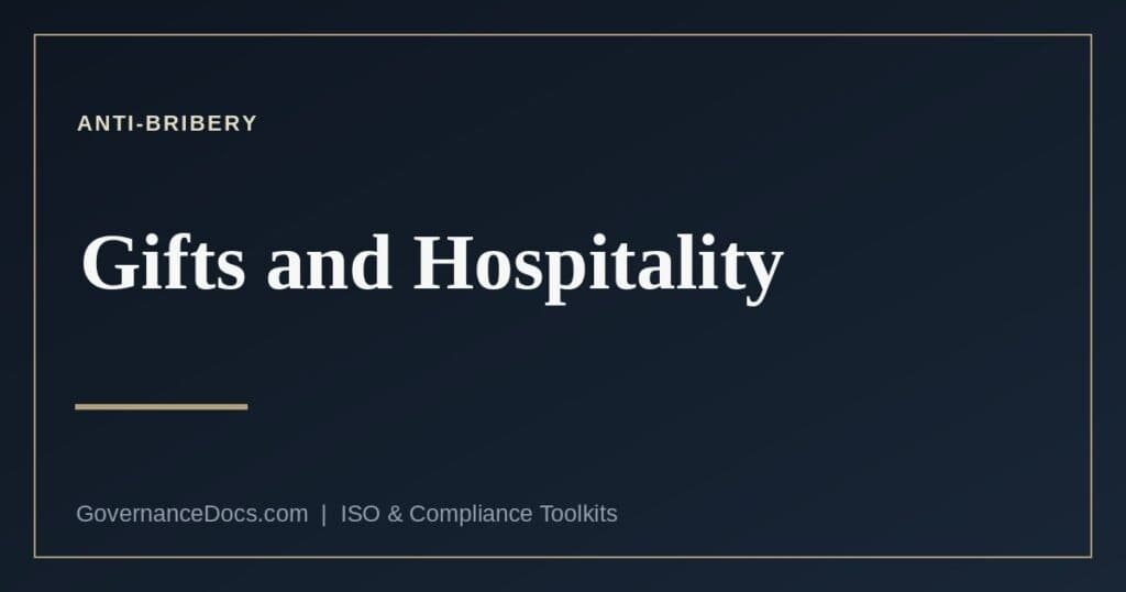 The gifts and hospitality policy explained