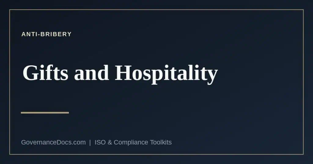The gifts and hospitality policy explained