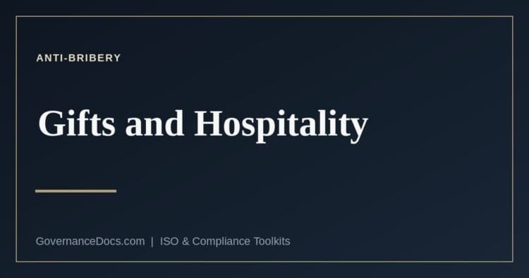 The gifts and hospitality policy explained