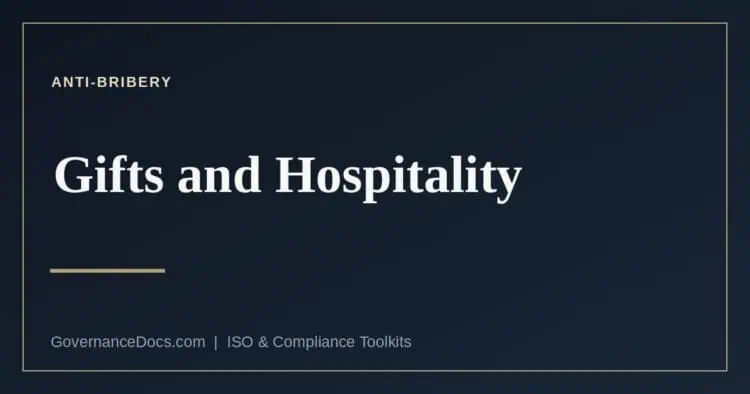 The gifts and hospitality policy explained