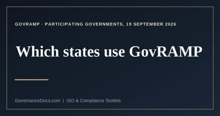 which states use GovRAMP explained