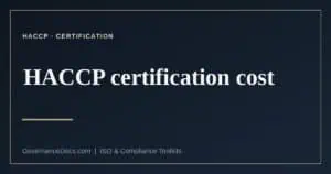 HACCP certification cost explained