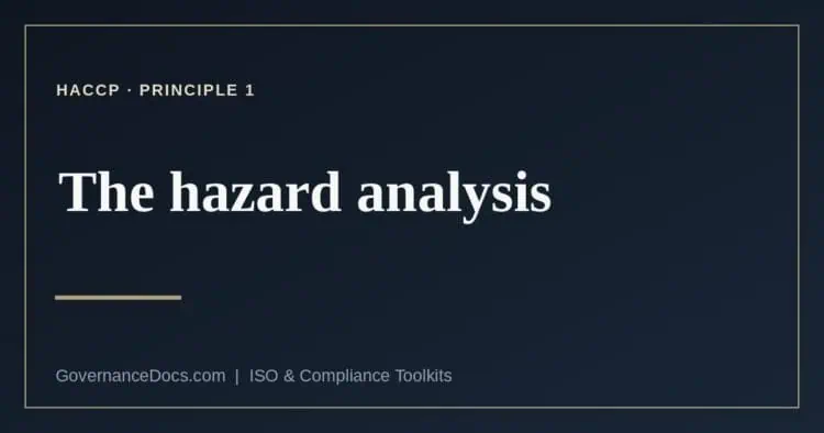 HACCP hazard analysis explained