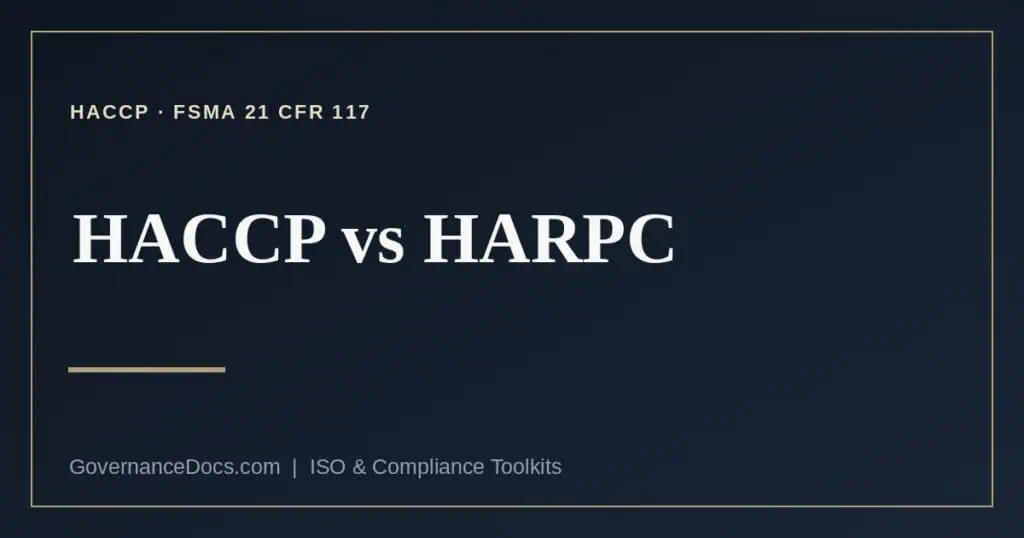 HACCP vs HARPC explained