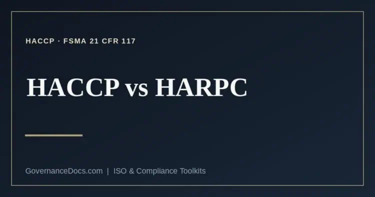 HACCP vs HARPC explained