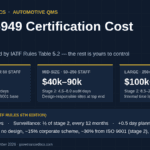 IATF 16949 certification cost 2026 infographic: typical year-one budgets by site size and the IATF Rules 6th Edition audit-day mechanics