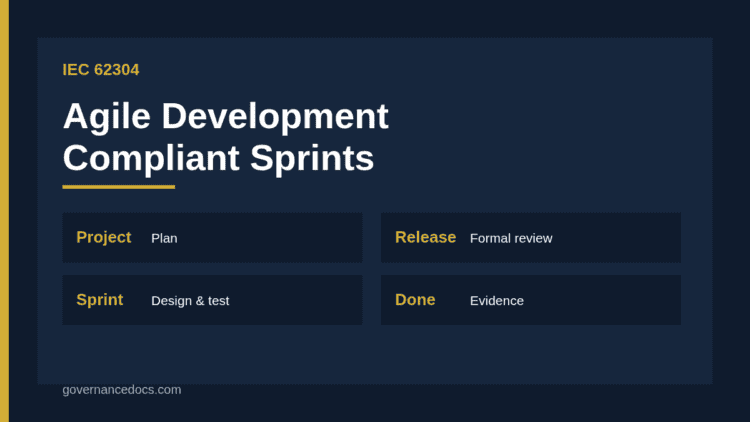 IEC 62304 agile development sprints and releases with AAMI TIR45