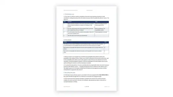 IEC 62304 Toolkit sample: GDL-MDS-CLS-001 - Software Safety Classification Procedure